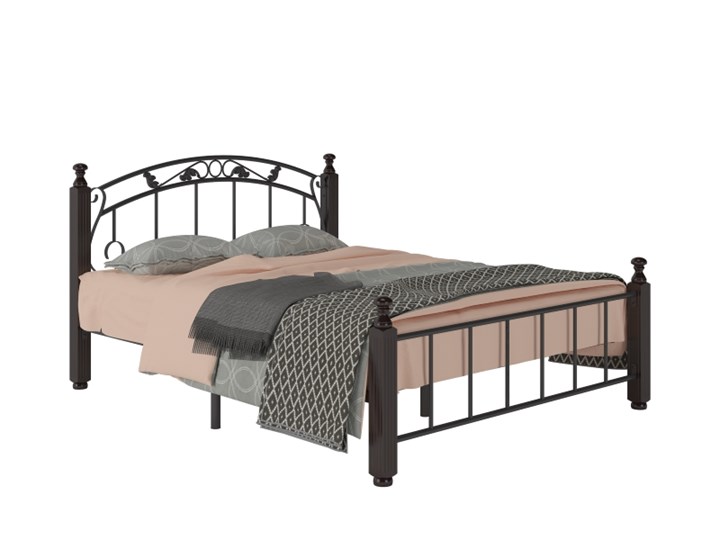 Полутороспальная кровать Гарда 5, 140х200, черная в Уссурийске - изображение 1