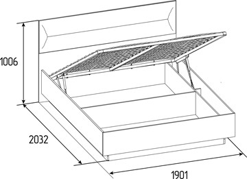 Кровать с механизмом двуспальная Neo 306 Люкс (1800) в Артеме - предосмотр 4
