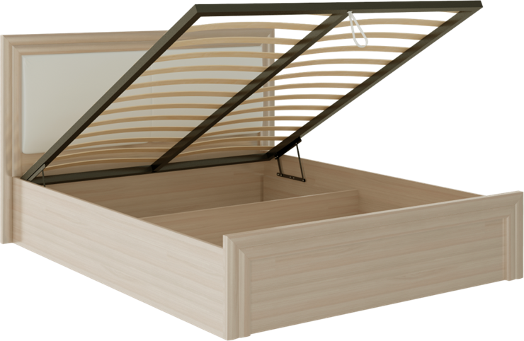 Двуспальная кровать с механизмом Глэдис М32 (Шимо светлый/Белый текстурный) в Артеме - изображение 1
