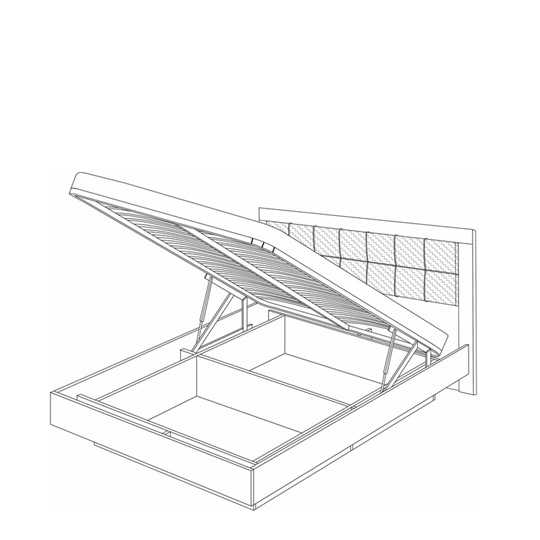 Кровать с подъемным ортопедическим основанием ПАРМА НЕО-5 1400, лиственница темная / экокожа дила в Находке - изображение 2