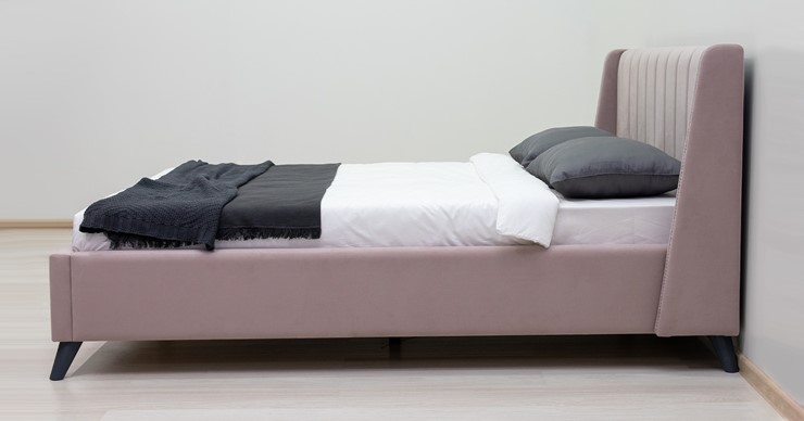 Двуспальная кровать с механизмом Мелисса 160,арт. Тори 45 велюр (ява) + кроватное дно во Владивостоке - изображение 3