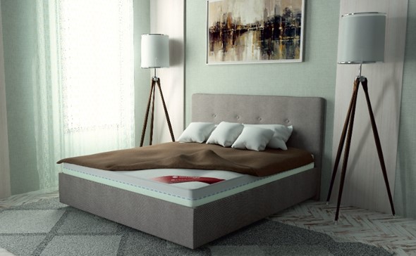 Кровать с подъемным механизмом Флоренция 140х200 (с коробом) в Артеме - изображение