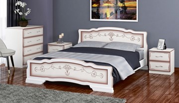 Спальная кровать Карина-6 (Дуб Молочный) 90х200 в Уссурийске