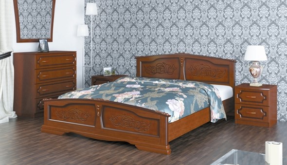 Спальная кровать Елена (Орех) 140х200 во Владивостоке - изображение