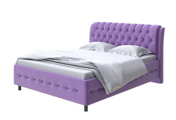 Двуспальная кровать Como (Veda) 4 180х200, Велюр (Forest 741 Светло-фиолетовый) во Владивостоке - изображение