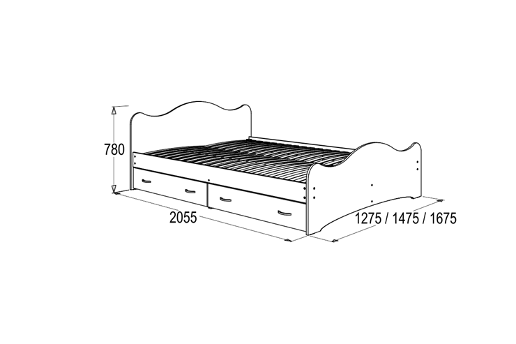 Кровать односпальная 6 с ящиками, 90х200 Млечный дуб с основанием в Уссурийске - изображение 1
