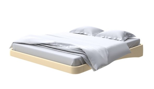 Парящая кровать 160х200, Экокожа (Айвори) в Артеме - изображение