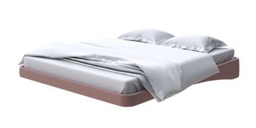 Парящая кровать 160х200, Экокожа (Молочный шоколад) в Артеме