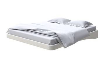 Парящая кровать 160х200, Искусственная шерсть (Лама Бежевый) в Артеме