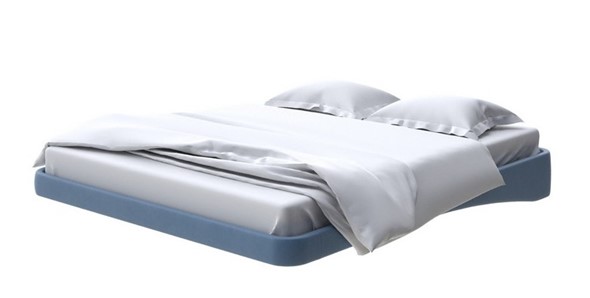 Парящая кровать 160х200, Микрофибра (Diva Синий) в Артеме - изображение