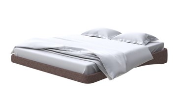 Парящая кровать 160х200, Рогожка (Levis 37 Шоколад) в Артеме