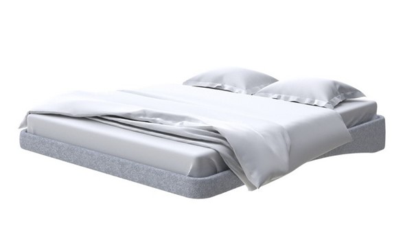 Парящая кровать 160х200, Рогожка (Levis 83 Светло-Серый) во Владивостоке - изображение