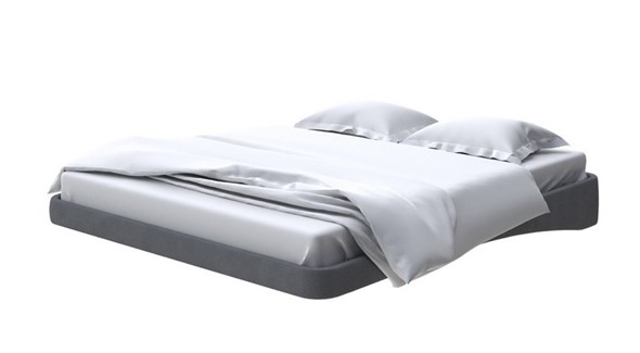 Парящая кровать 160х200, Рогожка (Тетра Графит) в Артеме - изображение