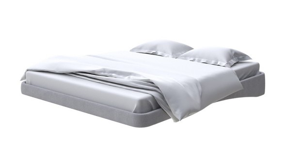 Парящая кровать 2-спальная 160х200, Рогожка (Тетра Стальной) в Артеме - изображение