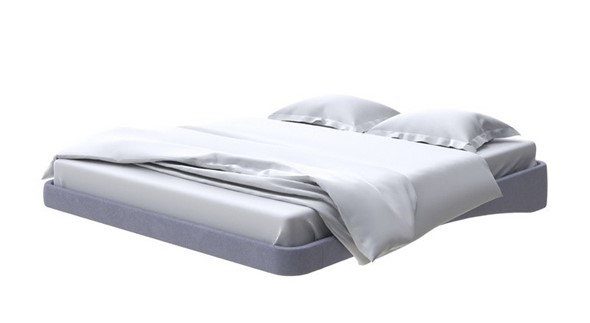 Парящая кровать 2-спальная 160х200, Велюр (Casa Благородный серый) в Артеме - изображение