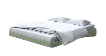 Кровать двуспальная парящая 180х200, Искусственная шерсть (Лама Авокадо) в Артеме