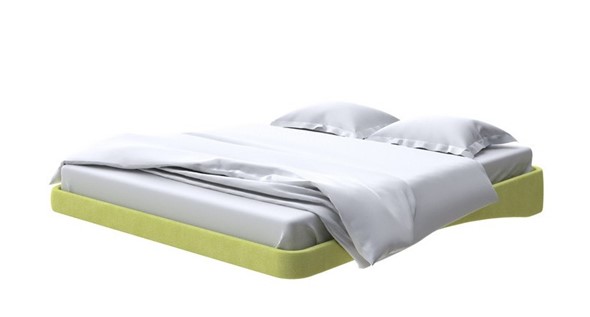 Кровать двуспальная парящая 180х200, Рогожка (Тетра Яблоко) в Артеме - изображение