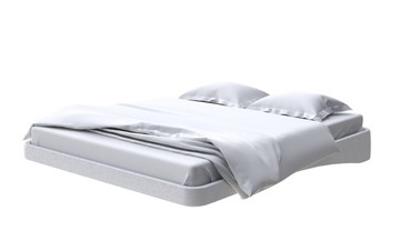 Кровать двуспальная парящая 180х200, Велюр (Scandi Cotton 7 Серый Камень) во Владивостоке