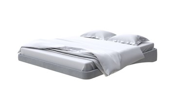 Парящая кровать 2-спальная 180х200, Велюр (Ultra Осенний туман) в Артеме