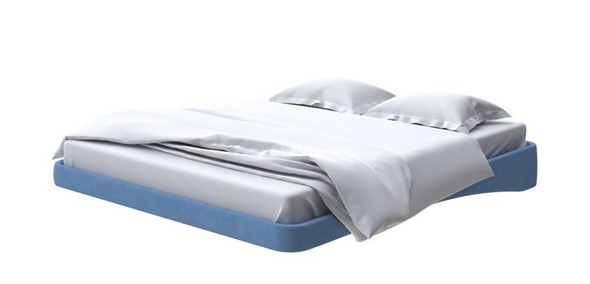 Парящая кровать 200х200, Рогожка (Тетра Голубой) в Артеме - изображение
