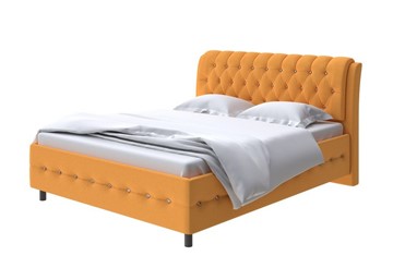 1,5-спальная кровать Como (Veda) 4 160х200, Велюр (Scandi Cotton 18 Шафран) во Владивостоке