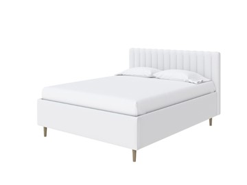 Кровать с бельевым ящиком Madison Lite 140x200, Экокожа (Белый) в Артеме