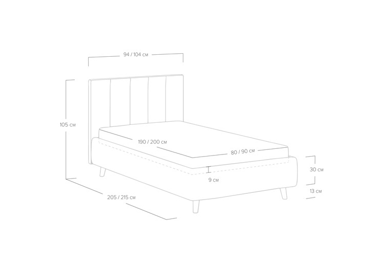 Кровать с механизмом 1-спальная Alma 90х200 в Находке - изображение 4