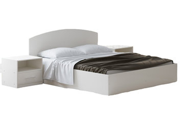 Кровать с механизмом 2-спальная Этюд 160x200, Белый во Владивостоке