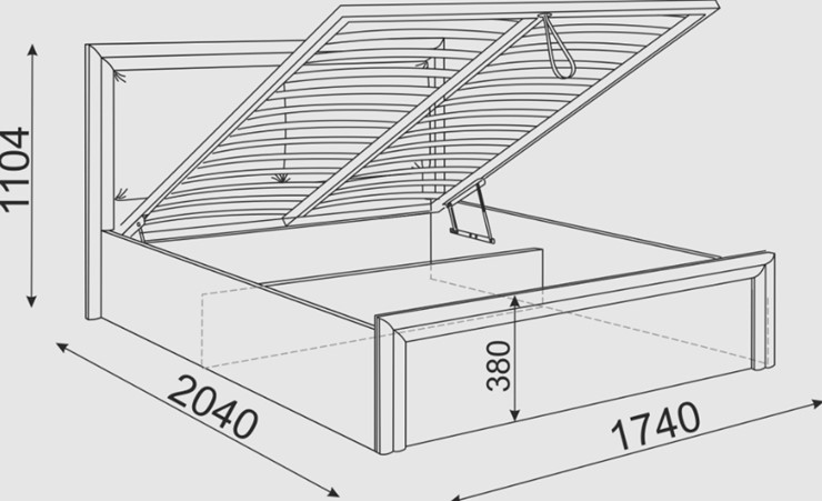 Двуспальная кровать с механизмом Глэдис М32 (Шимо светлый/Белый текстурный) в Артеме - изображение 2