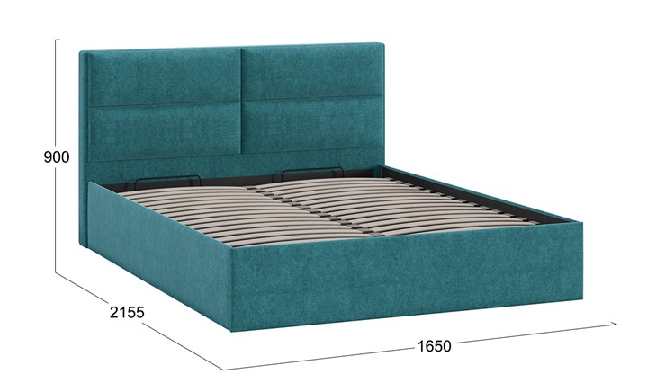 Двуспальная кровать с механизмом Глосс Тип 1 (Микровелюр Jercy Izumrud) в Артеме - изображение 1