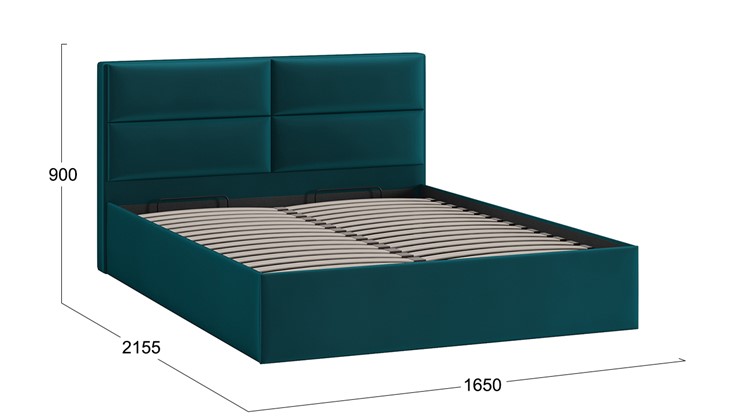 Кровать с механизмом двуспальная Глосс Тип 1 (Велюр Confetti Izumrud) во Владивостоке - изображение 1
