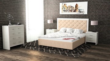 Двуспальная кровать с механизмом Манхэттен 160х200 (с коробом), высота спинки - 140 см во Владивостоке - предосмотр 5