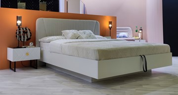 Кровать с механизмом двуспальная Марсель-11 (Белый, ткань Catania white) 1600 в Находке - предосмотр 4