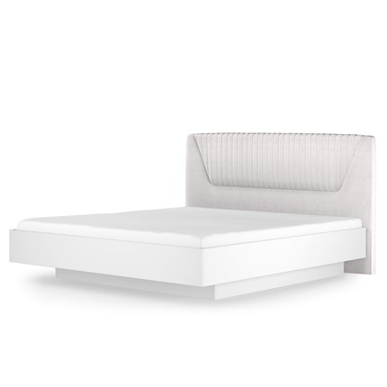 Кровать с подъемным механизмом Марсель-11 (Белый, ткань Catania white) 1400 в Находке - изображение