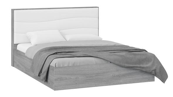 Кровать с подъемным механизмом Миранда тип 1 (Дуб Гамильтон/Белый глянец) в Артеме - изображение