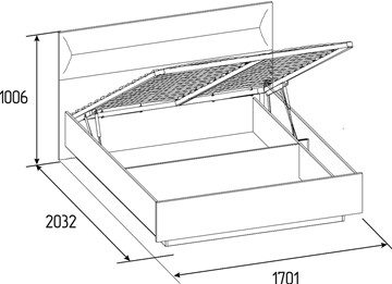 Кровать с механизмом 2-спальная Neo 307 Люкс (1600) в Артеме - предосмотр 4