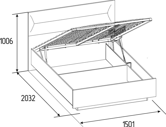 Кровать с механизмом полуторная Neo 308 Люкс (1400) в Артеме - изображение 4