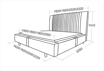 Кровать с механизмом полуторная Тиффани 1620 во Владивостоке - предосмотр 6