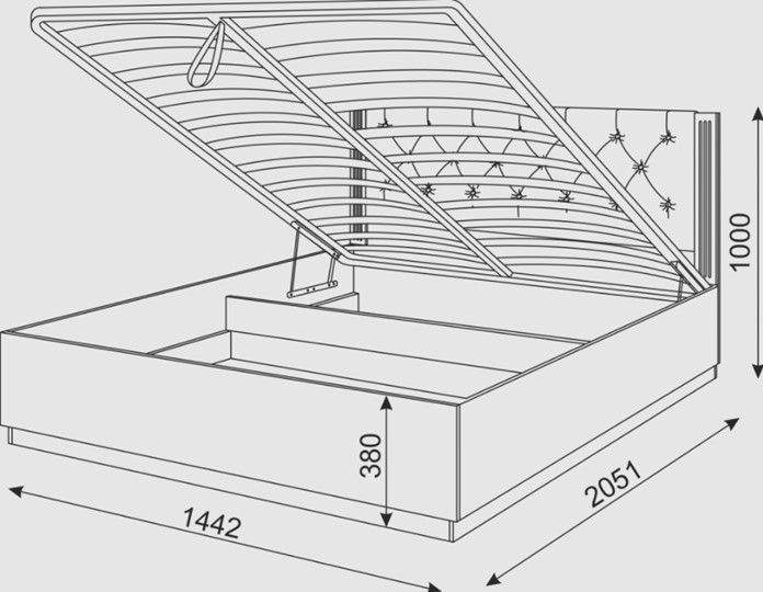 Кровать с подъемным механизмом Тиффани М26 в Артеме - изображение 4