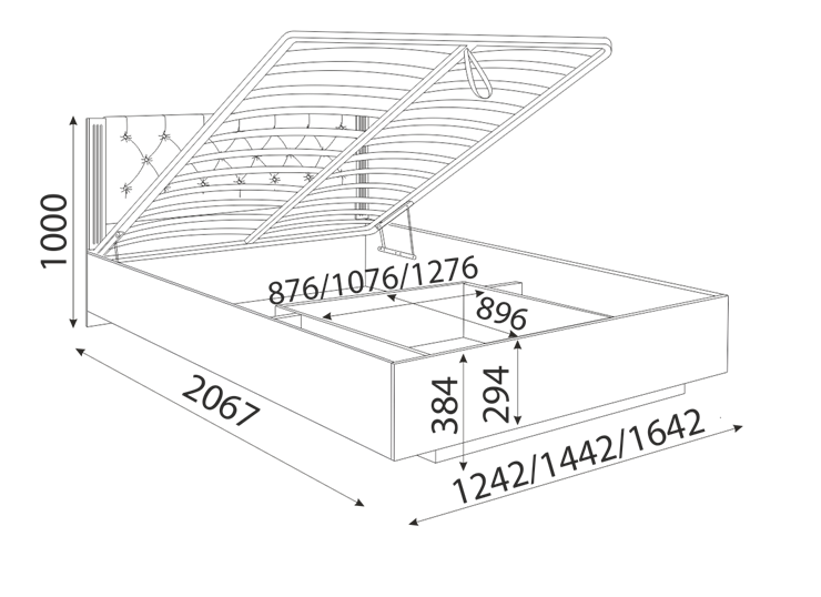Кровать с механизмом полуторная Тиффани М41 в Находке - изображение 3