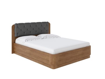 Кровать с подъемным механизмом Wood Home 1 180х200, Антик (сосна) с брашированием/Темно-серый в Артеме
