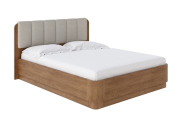 Кровать с механизмом двуспальная Wood Home 2 160х200, Микрофибра (Антик (сосна) с брашированием/Diva Нюд) в Артеме