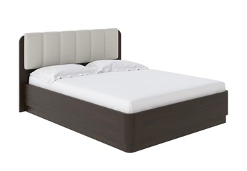 Двуспальная кровать с механизмом Wood Home 2 160х200, Велюр (Венге (сосна) с брашированием/Лама Лён) в Артеме