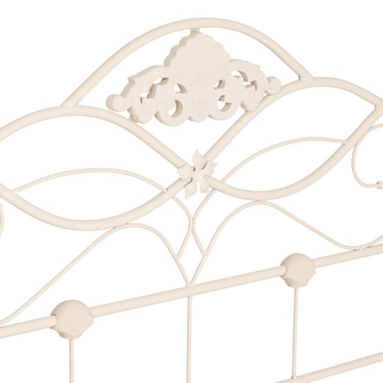Кровать с основанием Federica (mod. AT-881) дерево гевея/металл, 160*200 (Queen bed), Белый (butter white) во Владивостоке - изображение 4