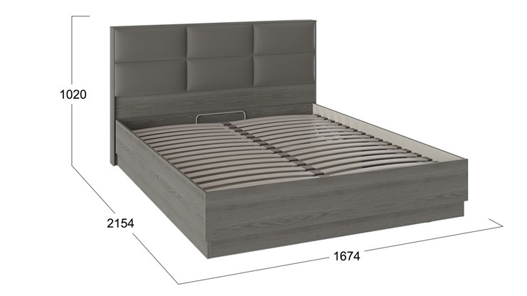 Кровать с подъемным механизмом с мягким изголовьем Либерти, Хадсон/Ткань Грей СМ-297.01.002 в Уссурийске - изображение 2