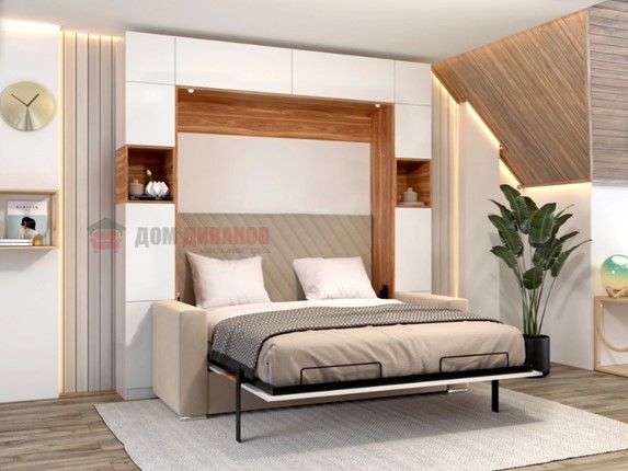 Кровать-шкаф с диваном Аделина 1600х2000 в Артеме - изображение