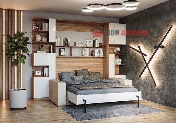 Кровать-шкаф с диваном Дина, 1200х2000 в Артеме - изображение