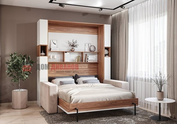 Кровать-шкаф с диваном Добрава, 1400х2000 в Артеме - изображение
