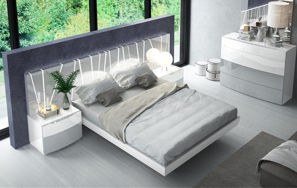 Кровать полутороспальная 606 VANESSA со светодиодной подсветкой (160х200) в Артеме - изображение