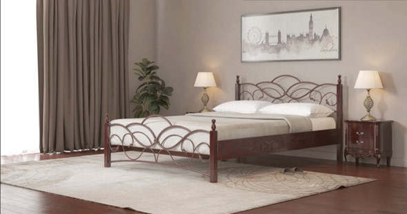 Кровать полутороспальная Марго 140*195 с основанием в Уссурийске - изображение